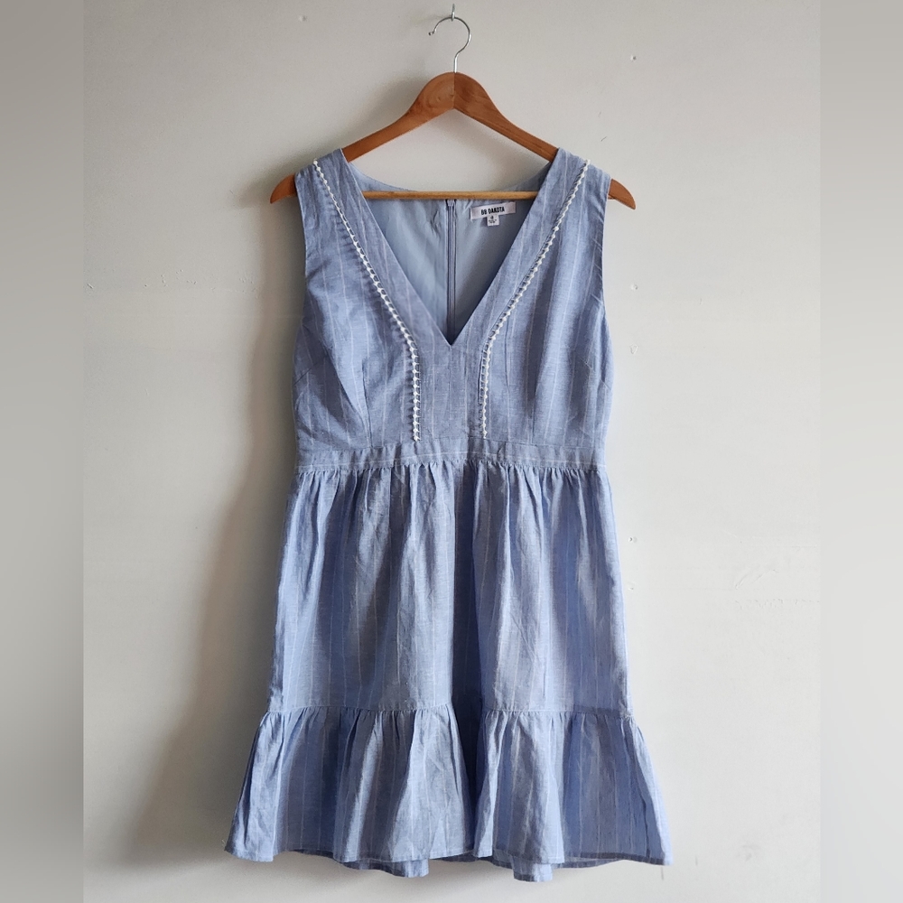 BB Dakota Blue Linen Chambray Dress